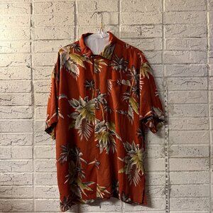 Très Bien Vintage Hawaiian Aloha Shirt XL Men’s Button Down Rayon Red Tropical